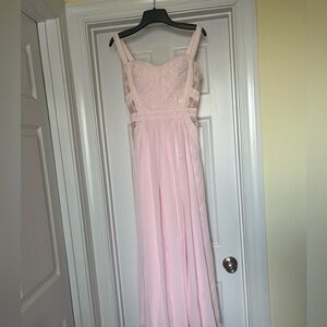 Taylor Swift Prom Dress in Pastel Pink - XS, EUC, Lace Cut Out, Coquette